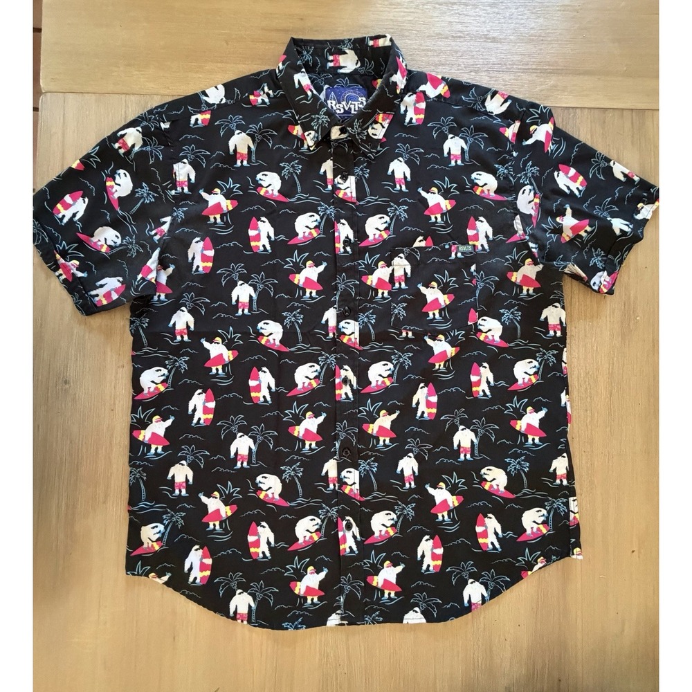 RSVLTS YETI GETS PITTED KNUFLEX Short Sleeve Shirt Mens Size 2XL
